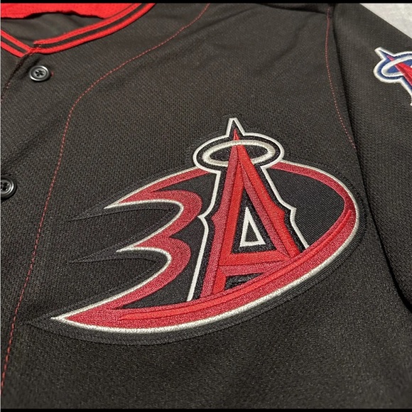 Authentic Majestic MLB Anaheim Angels Ducks Night Mike Trout Baseball Jersey - Picture 3 of 9